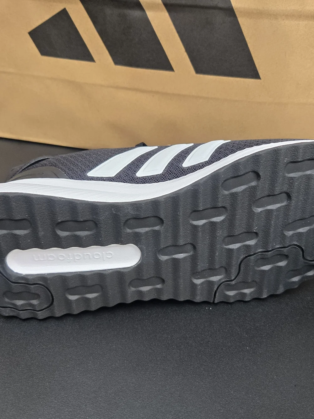 Adidas Men’s Black Running Shoes White Accents Nwt Sz 7 1/2